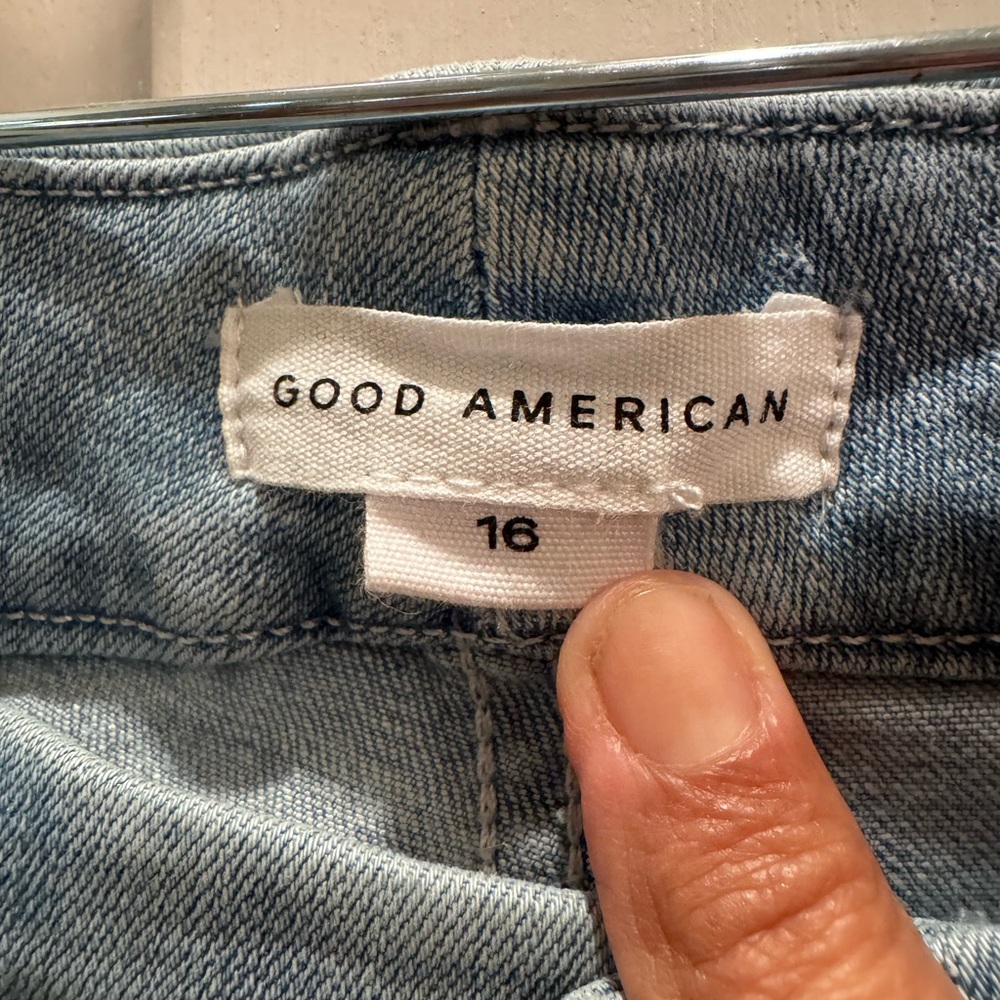 GOOD AMERICAN Light Blue Ripped Skinny Jeans - Picture 3 of 4